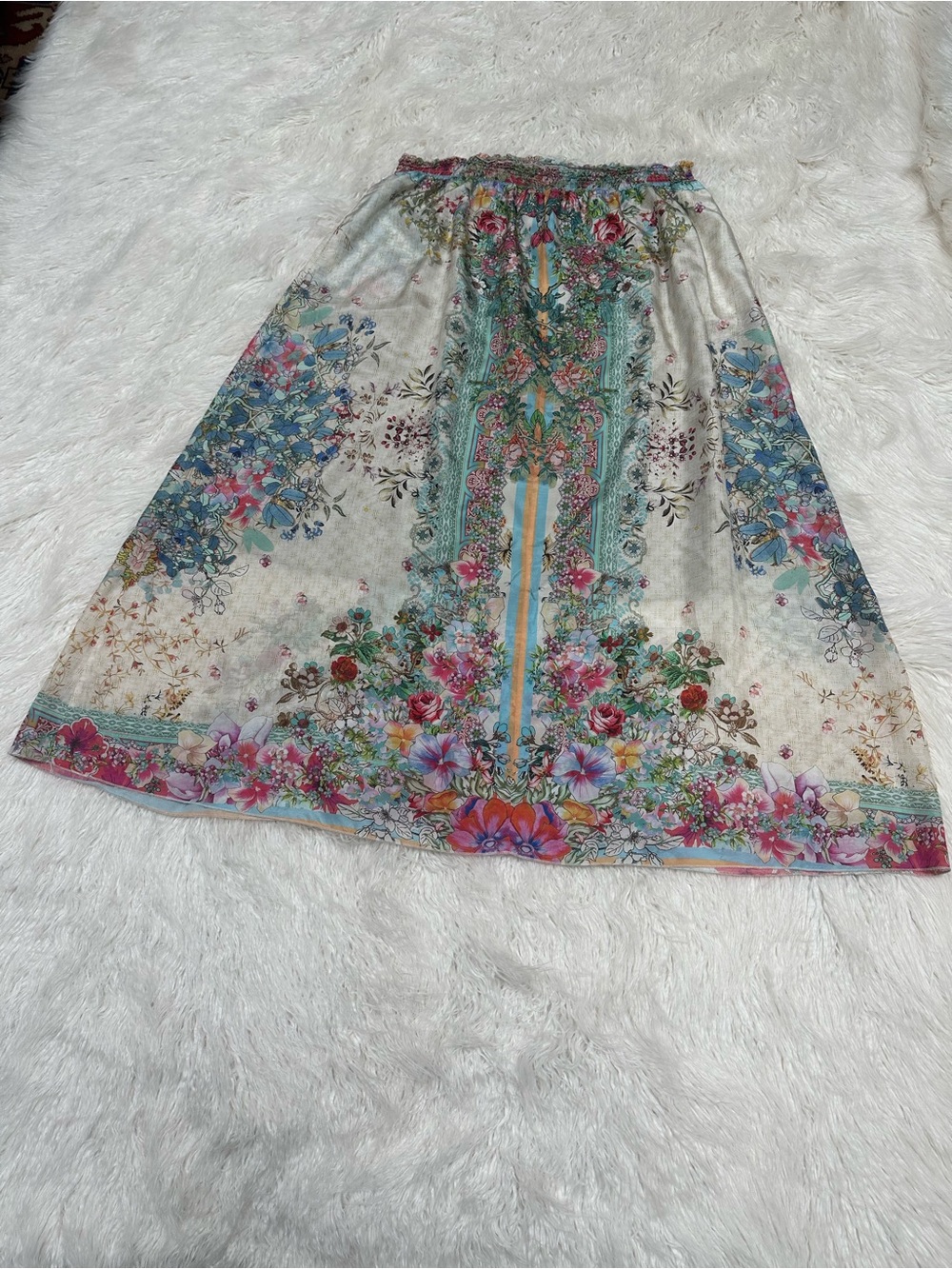 Johnny Was Gardenia Maxi Skirt 100% Silk XL EUC plus size - Picture 2 of 11